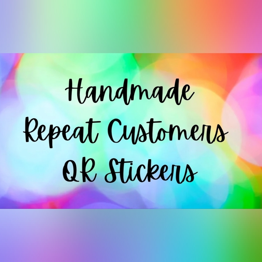 Handmade Repeat Customers QR Stickers 50 ct